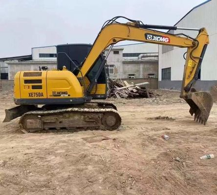 The used road construction machinery XCMG75 excavator is in good condition
