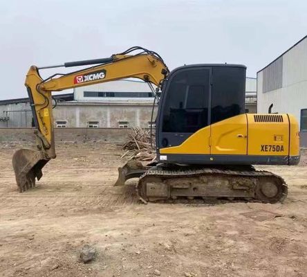 The used road construction machinery XCMG75 excavator is in good condition